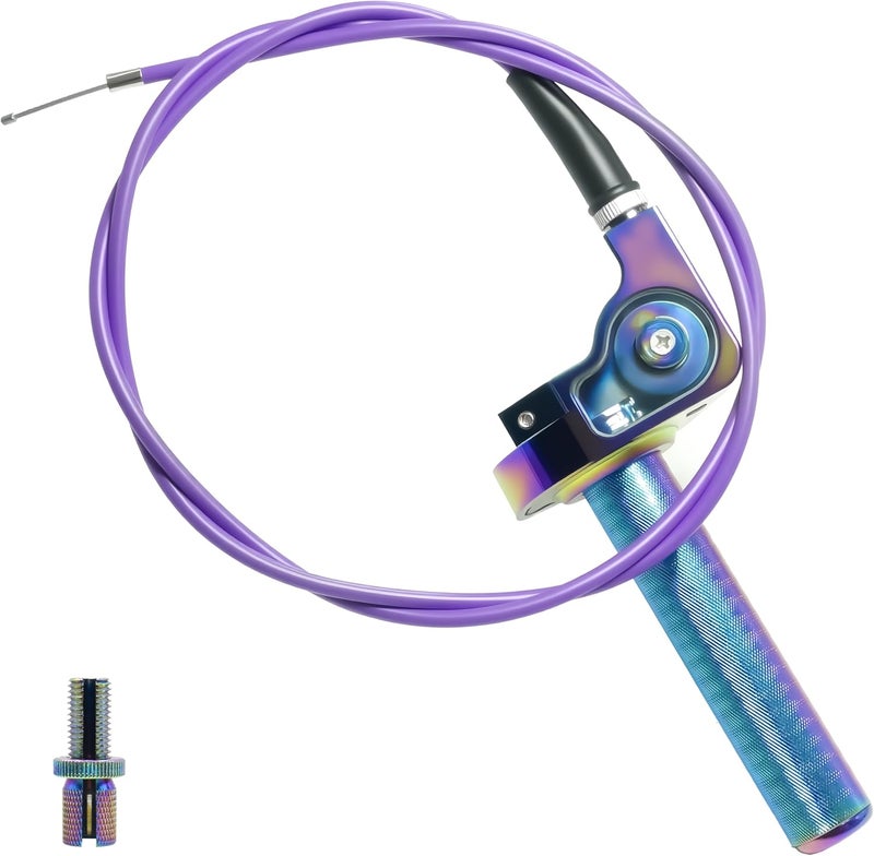 JXPANG Motorcycle Throttle Grip 7/8" 22mm CNC Aluminum Quick Twister with Throttle Cable for KLX CR CRF EXC XR CRF50 CRF230 50 110 125 230 250 Dirt Pit Bike Motocross Motorbike Quad ATV - Image 1